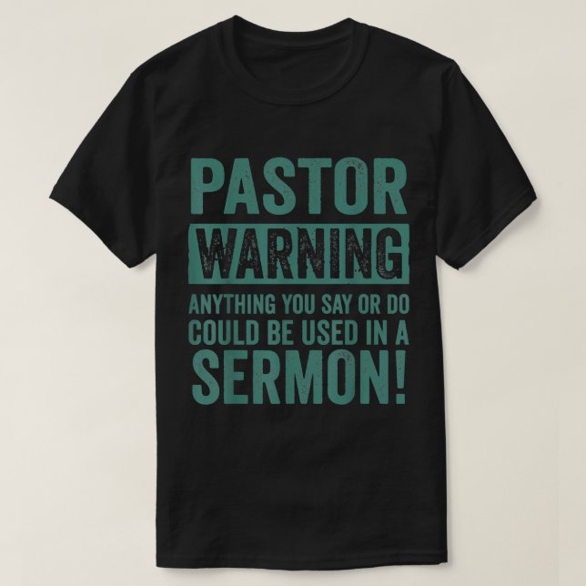 Camiseta Pastor Engraçado Presente Para Pastores Religiosos (Frente do Design)