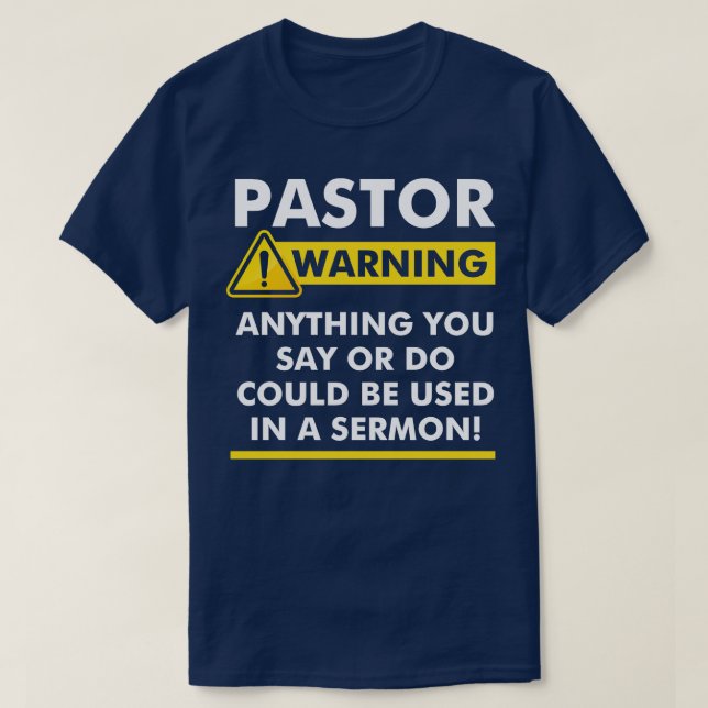 Camiseta Pastor Engraçado Vestuário Bíblico Para Adultos Pa (Frente do Design)