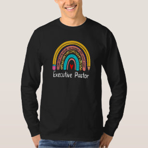 Camiseta Pastor Executivo Leopard Arco-Íris De Volta À Esco