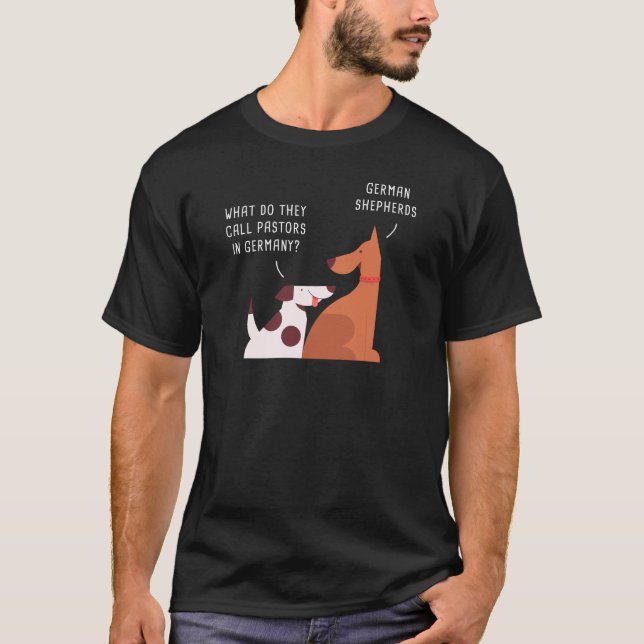 Camiseta Pastor Funny German shepherd Cães Limpos (Frente)