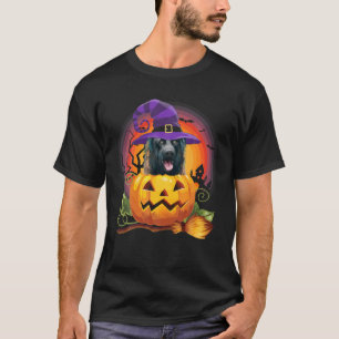 Camiseta Pastor holandês Bruxa Abóbora Cachorro de Hallowee