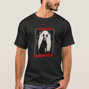 Camiseta Pastor Holandês Pastor Alemão Máscara Sangrenta Le