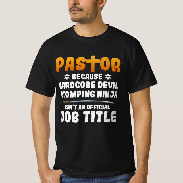 Camiseta Pastor porque Ninja é o personagem mais fraco (Frente)