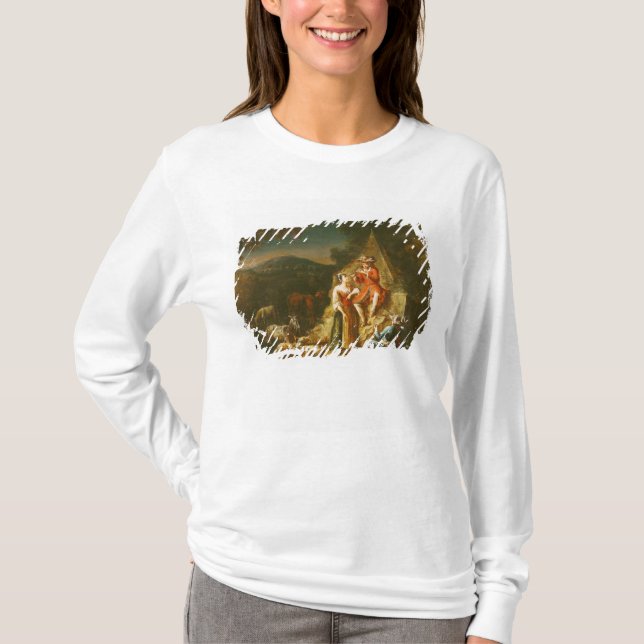 Camiseta Pastor que joga uma flauta (Frente)