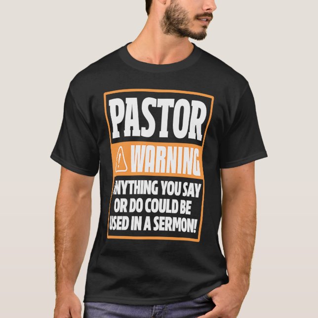Camiseta Pastor Sermon Christian Preacher Ministro Clergy (Frente)