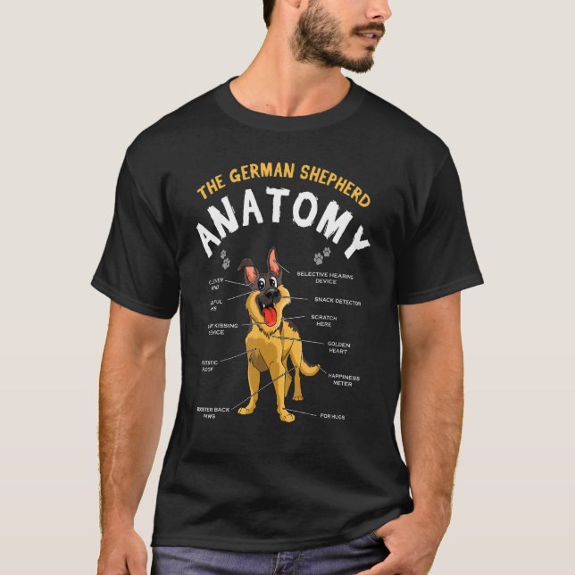 Camiseta Pastor Shepherd Anatomy Belga Malinois (Frente)