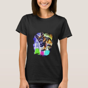 Camiseta Pastora Alemã Feminina Cientista Louco Produtos Qu