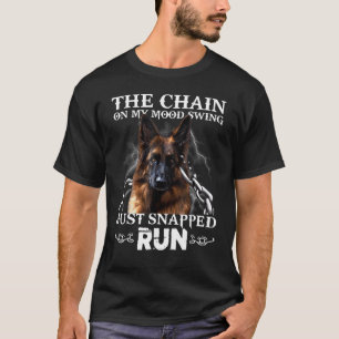 Camiseta Pastores Alemães A Corrente No Meu Humor Corre