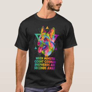 Camiseta Pastores Alemães Estão a Segundos de Distância  Hu