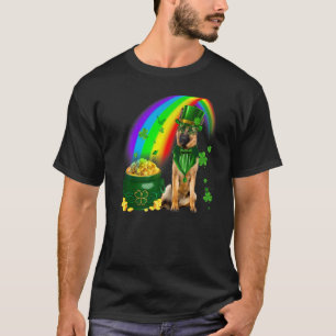Camiseta Pastores Alemães Leprechauns Trevo Shamrock Patri