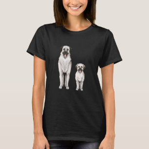 Camiseta Pastores Anatólios Coloridos Cão Realistas