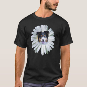 Camiseta Pastores Cães Daisy Flower Shepherds Cães Mãe Woma
