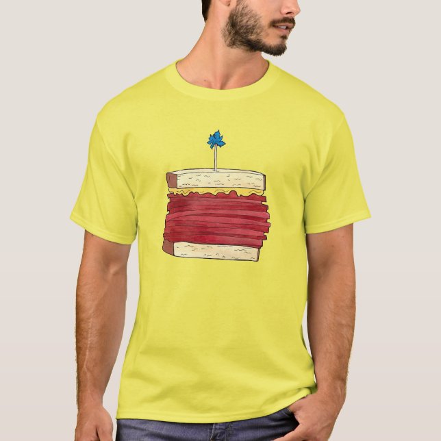 Camiseta Pastrami em Rye NYC Kosher Jewish Deli Sandwich (Frente)