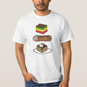 Camiseta Pastries Tiramisu Rainbow Cookie Cannoli T