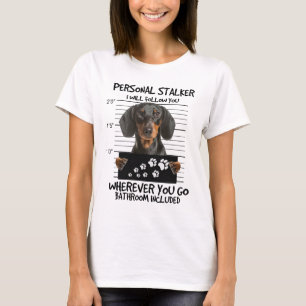 Camiseta Pata-Cão Cachoinho Bonita Imprime T-Shirt Engraçad