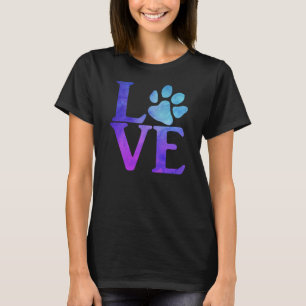 Camiseta Pata de Amor Azul Clássico e Roxo