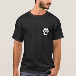 Camiseta Pata de Cachorro Coração Amante de Animais Gato Té