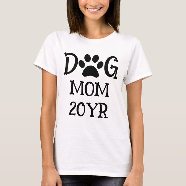 Camiseta Pata de cachorro fofo e fofo, mãe de cachorro (Frente)