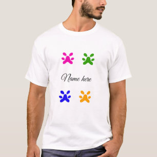 Camiseta Pata de cão Pato colorido animal de companhia acre