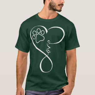 Camiseta Pata de cão Tee para donos de cães, Dog Lover Gift