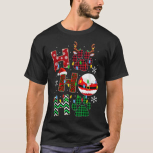 Camiseta Pata de Natal do Cachorro HoHoHo Cachorro Pajama C