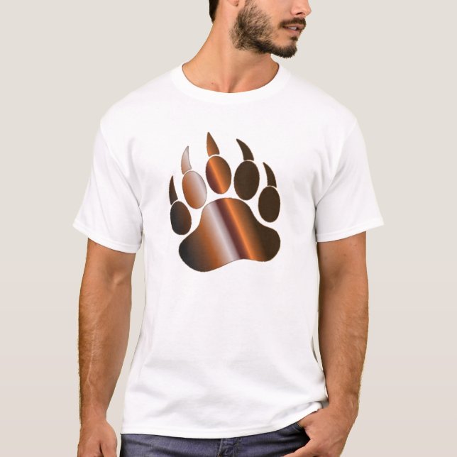 CAMISETA PATA DE URSO EM AÇO MARROM BRONZE (Frente)