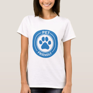 Camiseta Pata Desenhada Amiga de Pet Mais Vestida - Azul