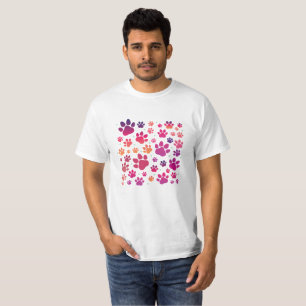 Camiseta Pata do cão colorida