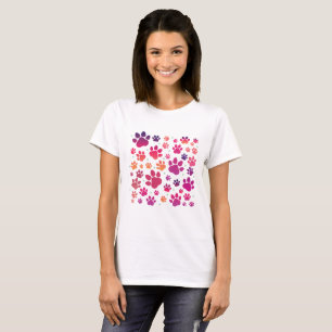 Camiseta Pata do cão colorida