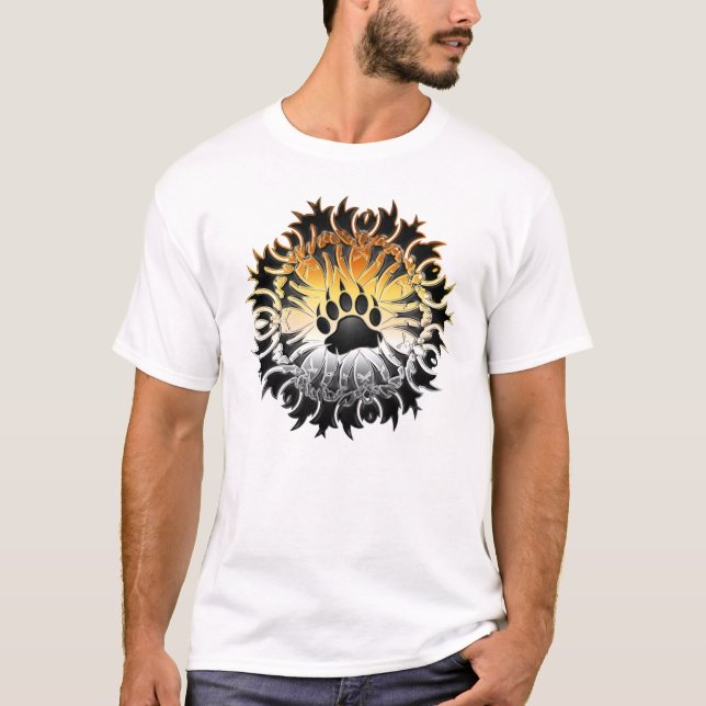 Camiseta Pata tribal do orgulho do urso (Frente)