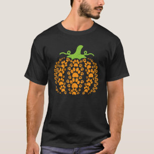 Camiseta Patas Abóbora Roupa Divertida de Halloween para Ca