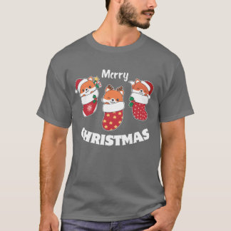 Camiseta Patas Bonitas Na Meia De Natal Para O Natal De Fou