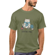 Patas Criativas Gato Branco Tricô Roupas de Verão 