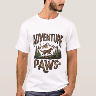 Camiseta Patas de Aventura - Cachorro de Montanha em Caminh