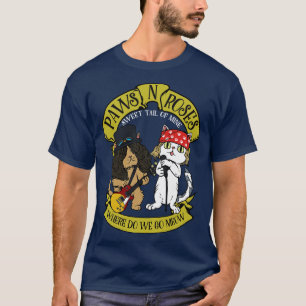 Camiseta Patas de Gato Engraçadas Presente de Música Rock p
