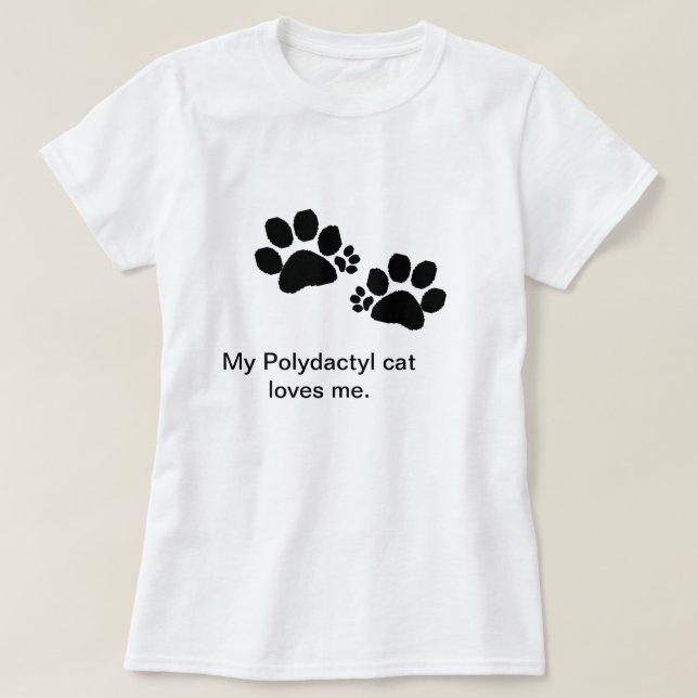 Camiseta - Patas de Gatos de Polidactilo (Frente do Design)