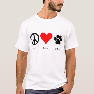 Camiseta Patas do amor da paz