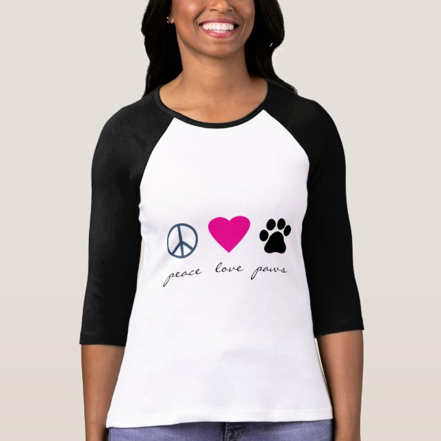 Camiseta Patas do amor da paz (Frente)