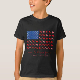 Camiseta Patas E Es Para Sempre Schnauzer Bandeira Dos EUA