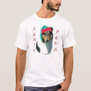 Camiseta Patas (lisas) do papai noel do Collie