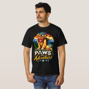 Camiseta Patas para Aventura Cão de Caça Golden Retriever