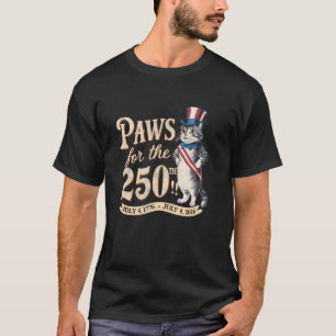 Camiseta Patas Para o 250º Amante de Gatos América 250º Ani