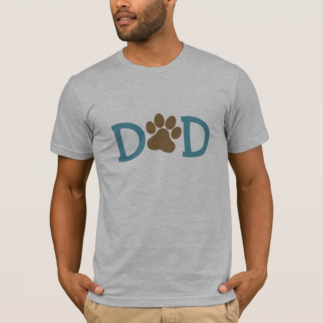 Camiseta patas personalizadas cão de companhia pai dia cão  (Frente)