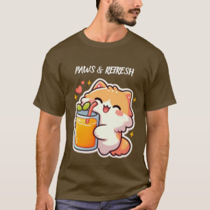 Camiseta Patas Personalizadas e Design de Gato Fofo Atualiz