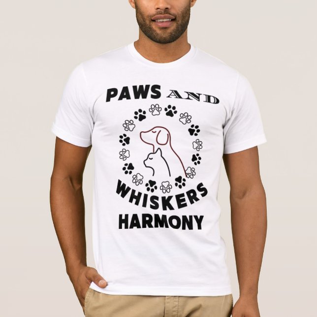 Camiseta Patas Unidas em um Círculo de Amor" (Frente)