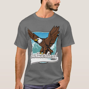 Camiseta patch de Viagem de suiça de