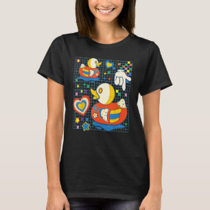 Camiseta Patches de Tecido de Pato Estético Kidcore Decora