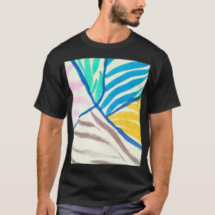 Camiseta Patchwork com aquarela: estilo de pintura sujo.
