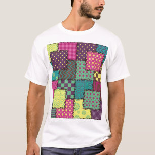 Camiseta Patchwork (Correção): plano de fundo de Padrões di