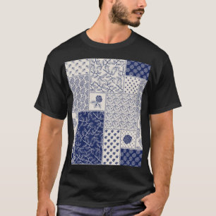 Camiseta Patchwork Floral do Indigo Blue Beige